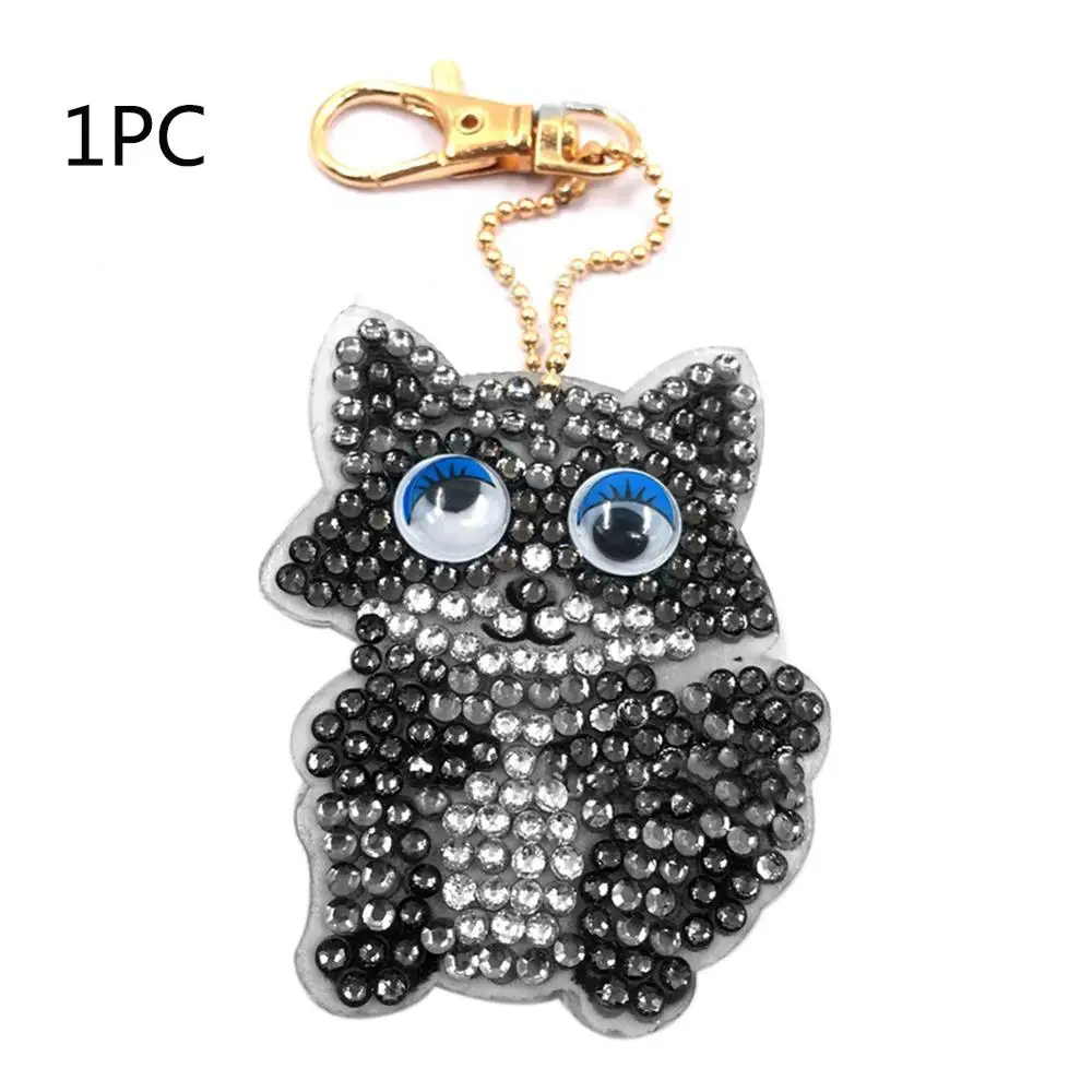 1PC DIY Специальная форма полная дрель алмазная живопись брелок для ключей вышивка живопись подарки вышивка крестом кулон - Цвет: 1PC