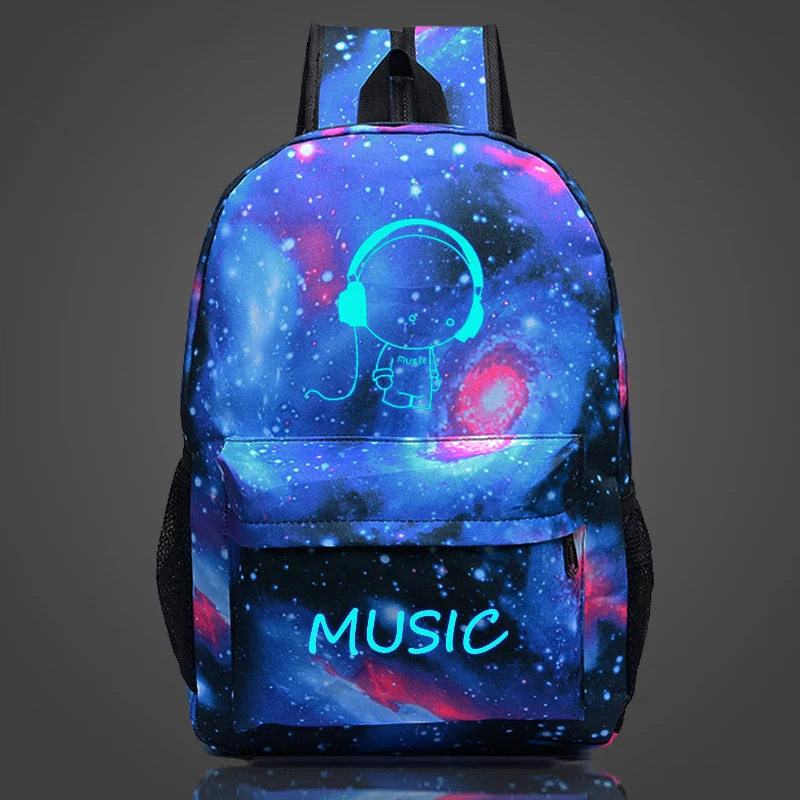 

Cartoon Music Printing Luminous Backpack School Backpack Women Men Travel Backpack Laptop Backpack Teens Cartoon School Bag