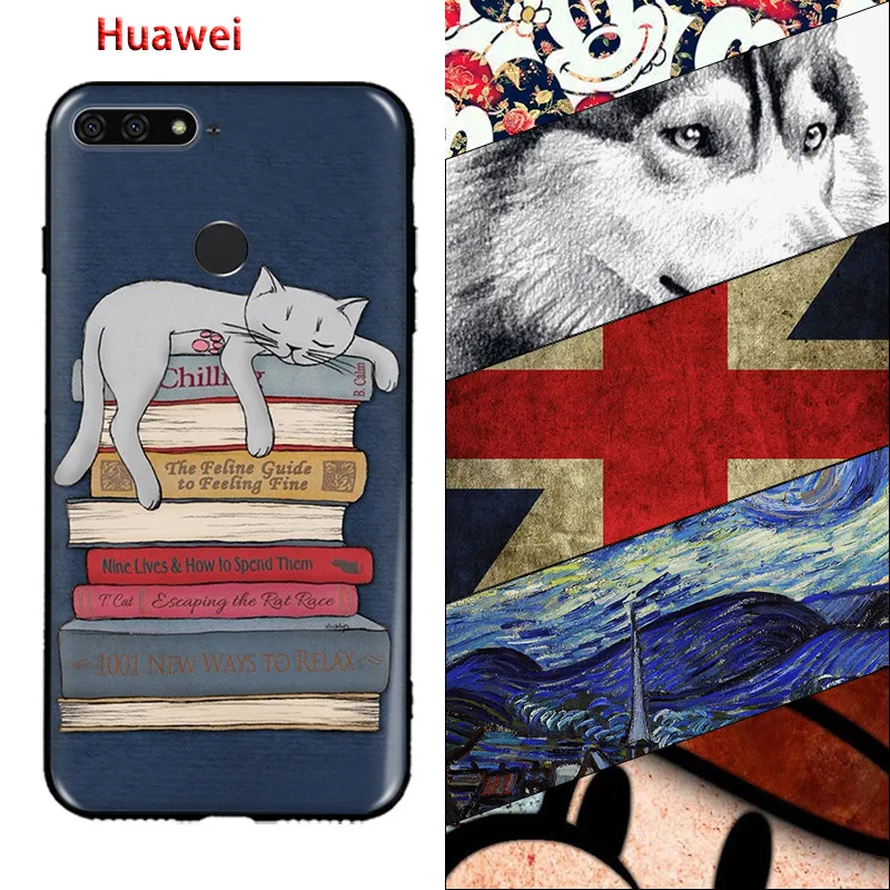 Силиконовый чехол Huawei Y6 Prime 2018 Honor 7A Pro Enjoy 8E с 3D принтом Ван Гога силиконовые чехлы