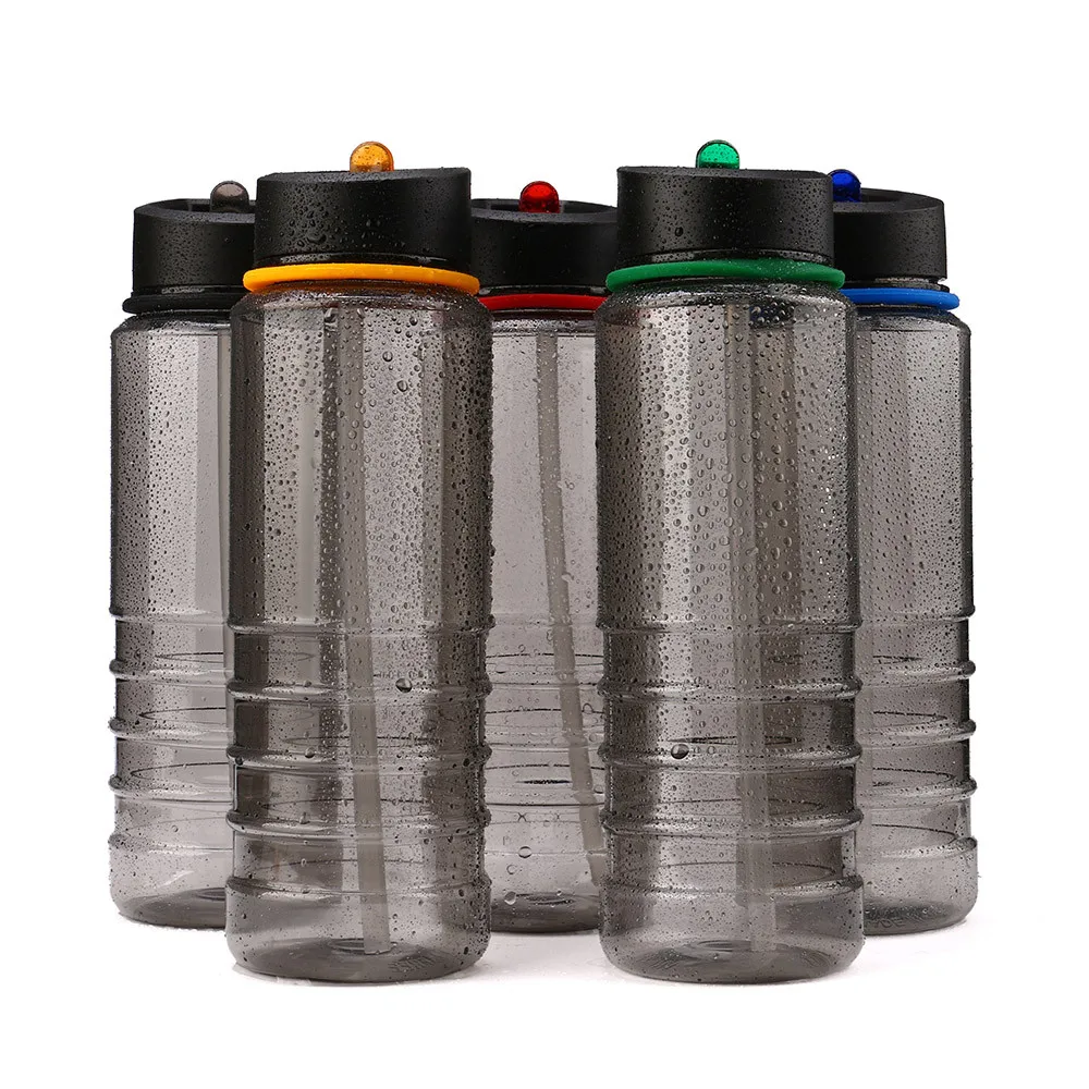 

Hot Sale Water Bottle 800ML Flip Straw Water Bottle Sports Drinks Bottle Cup Hiking Cycling Camping Drinking Tools @40