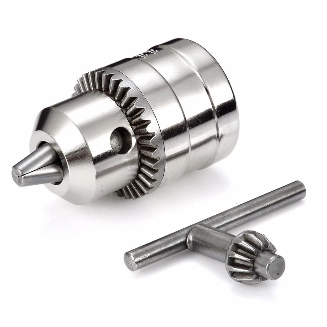 New 3/8 24UNF B12 Drill Bit Clamp Fixture Chuck 1.5 10mm With SDS Adaptor and Key For Power