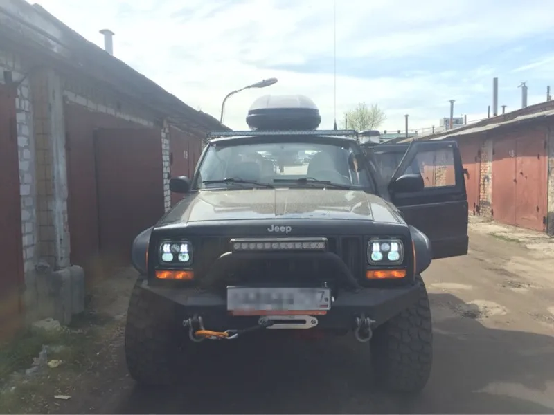 54 Вт прямоугольный море светодиодный Луч 7x6 фар высокого/ближнего света Chrome светодиодный фар преобразования 7x6 дюймов светодиодный фар