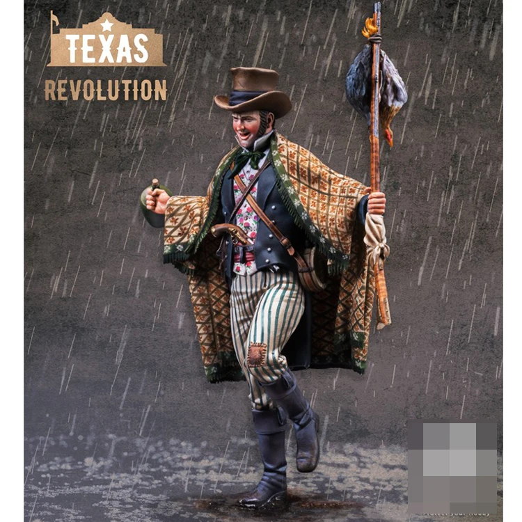 1/24 волонтер миссипи SIEGE OF BEXAR 1835 модель GK из смолы в разобранном виде и
