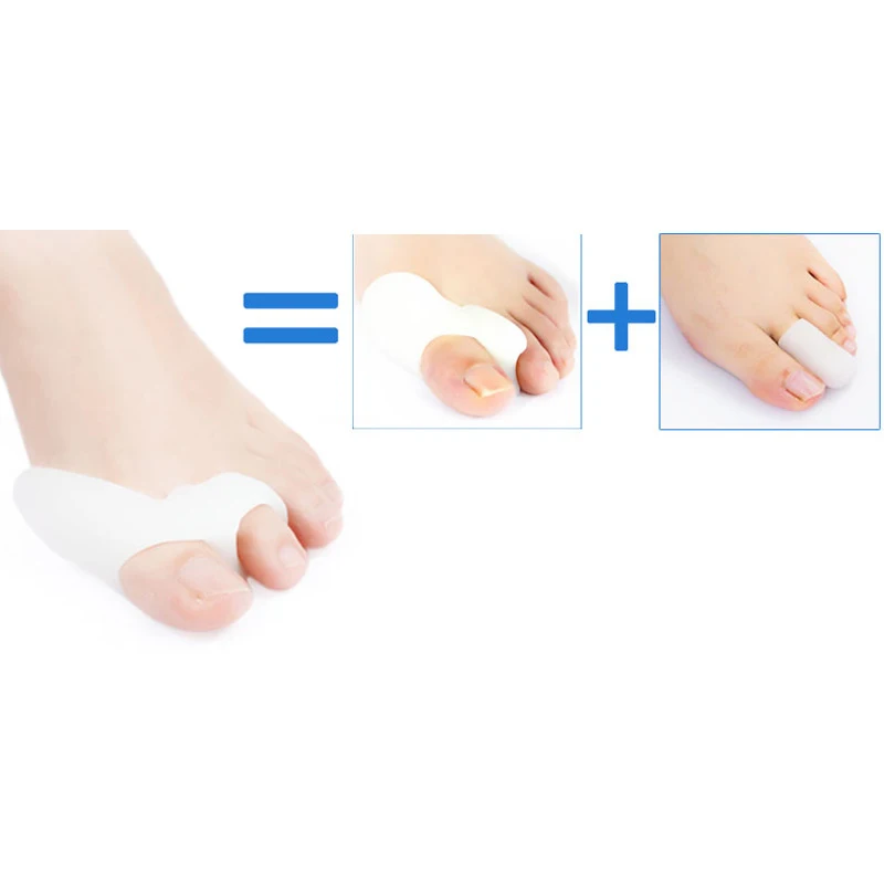 2 пары силиконовые вальгусной корректор ортопедический разделитель для пальцев ног носки выпрямитель подошвенный фасциит Настройщик Уход