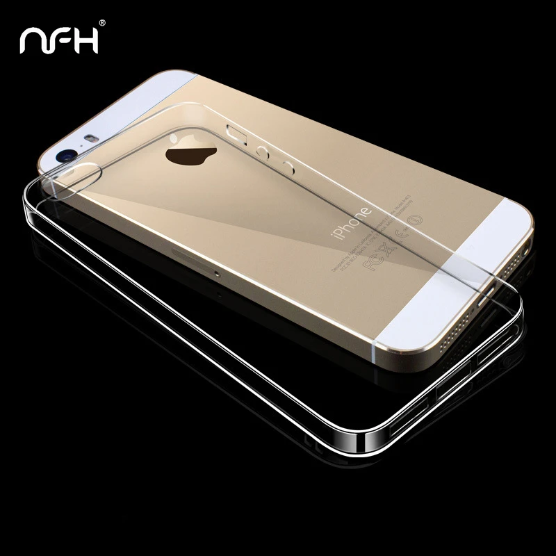 Чехол на 4S, 5S, 6 S, ультратонкий прозрачный мягкий чехол из ТПУ для iPhone 4, 5S, SE, 5SE, тонкий кристально чистый силиконовый чехол на заднюю панель, свободное стекло