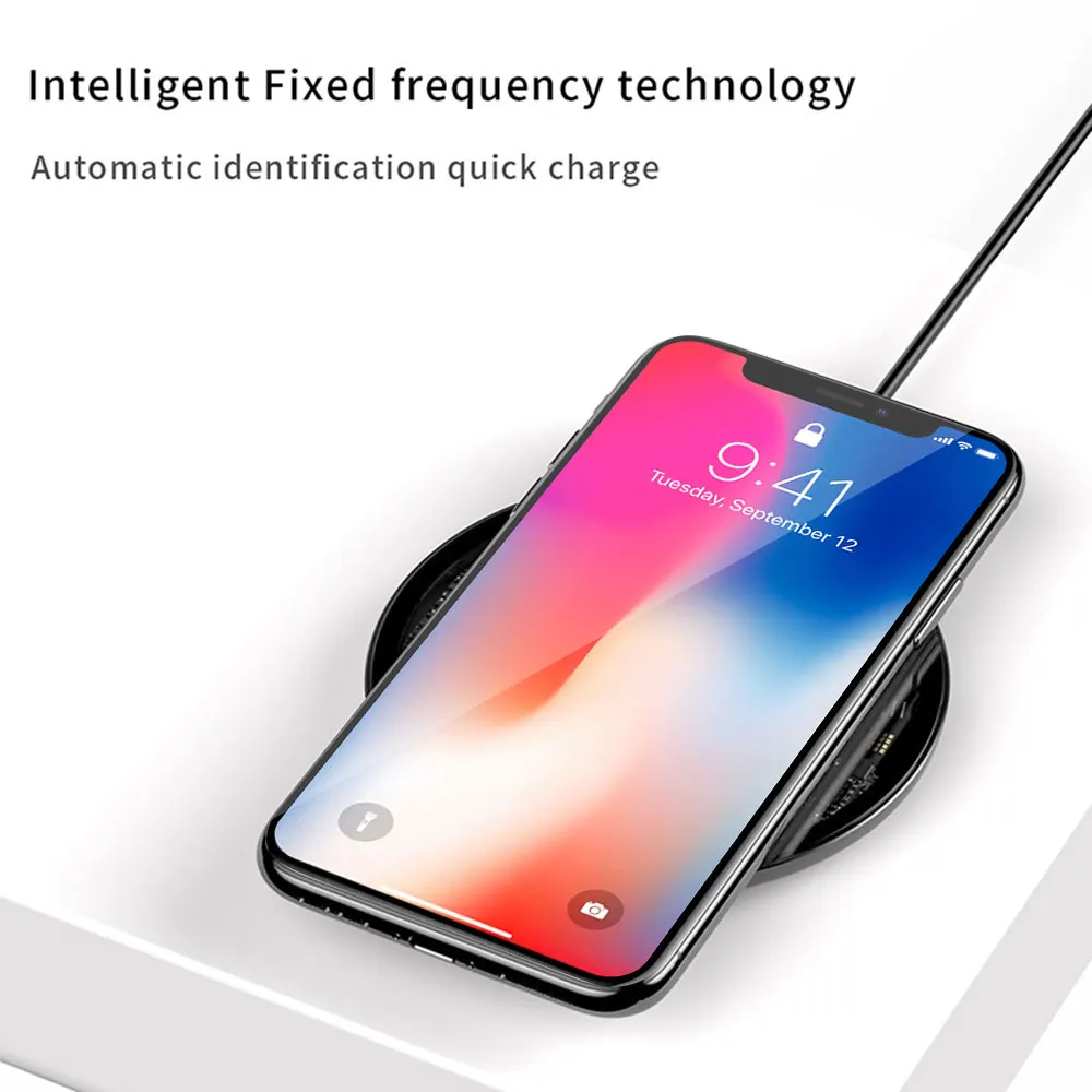 KISSCASE Qi Беспроводное зарядное устройство для iPhone X XR XS Max Ультра тонкое Быстрое