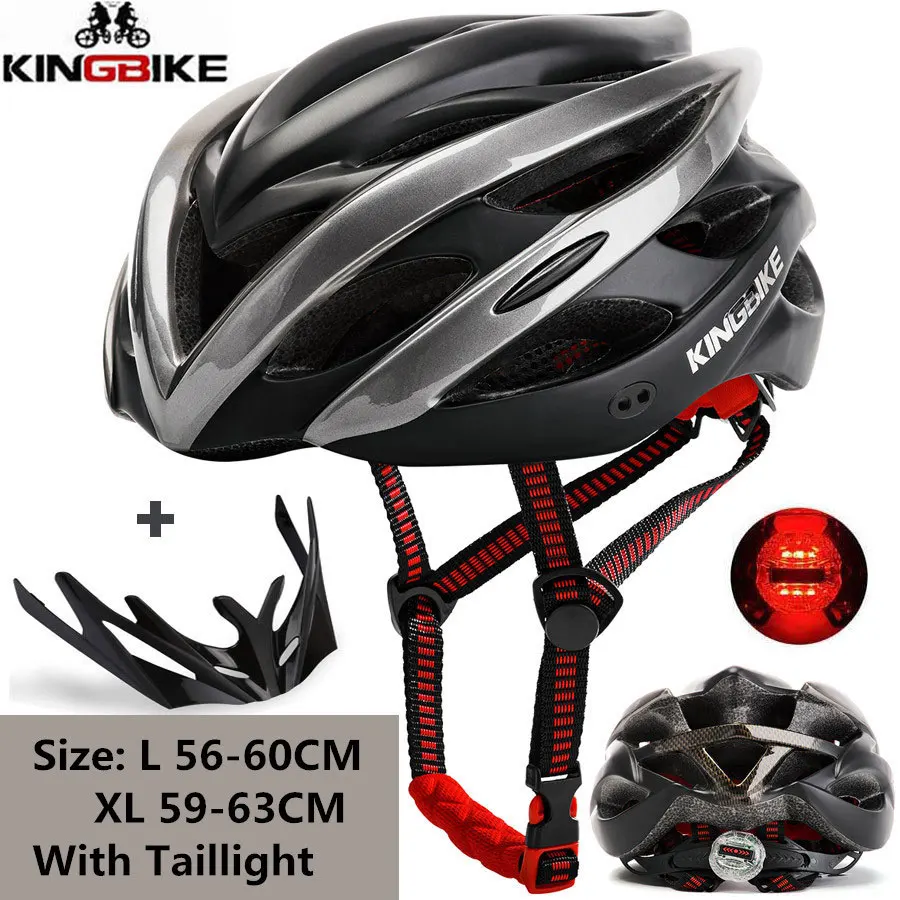 KINGBIKE, Женский велосипедный шлем, ультралегкий, eps, дорожный, горный велосипед, шлемы с козырьком, размер 56-60 см, mtb шлем, 24 Отверстия, велосипедный шлем - Цвет: 872-titan
