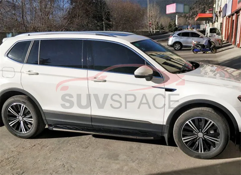 Алюминий пригодный для Volkswagen VW Tiguan L LWB длинной колесной базой шаг в сторону Бег доска Нерф Бар автомобиля аксессуары