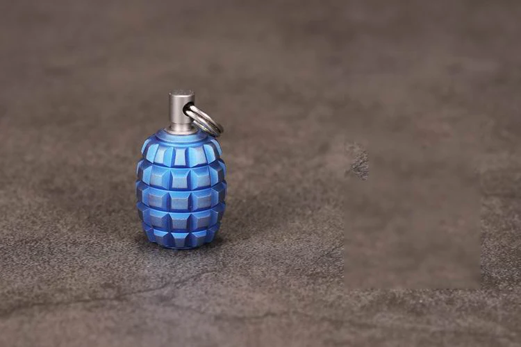 EDC 2 шт/набор титановый сплав нож бусины кулон уличный Паракорд DIY украшения для кемпинга снаряжение EDC инструменты - Цвет: Blue