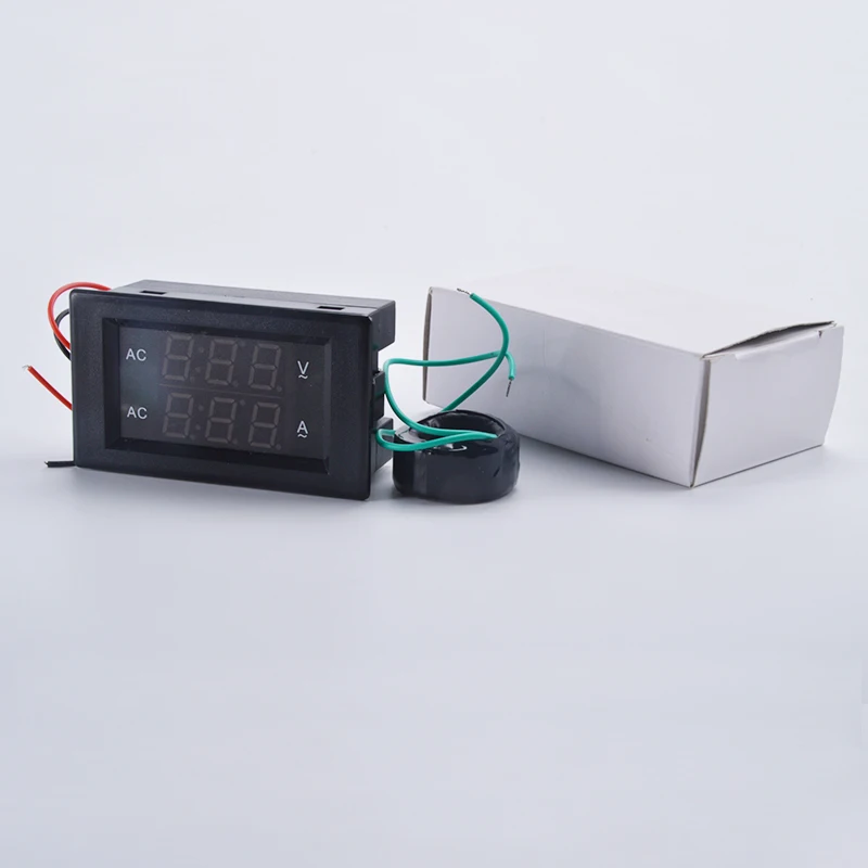 Светодиодный дисплей Вольт Ампер метр цифровой вольтметр Амперметр с трансформатором AC60-300V 0-100A Панель Напряжение измеритель тока