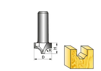 

1pc High Hardness Trim Engraving Router Bit R Angle Mill Cutter Woodworking Letter Carving and Bottom ClearingTool Vx1-2x1-1-2