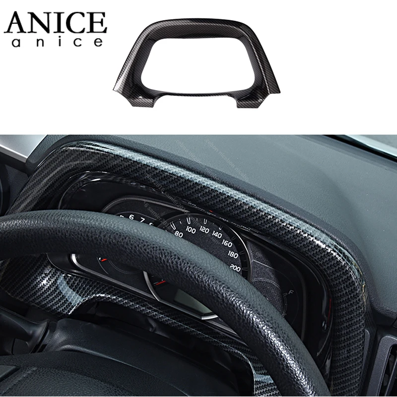 

Carbon fiber color Dashboard decorative frame Cover For Toyota RAV4 2013-2018