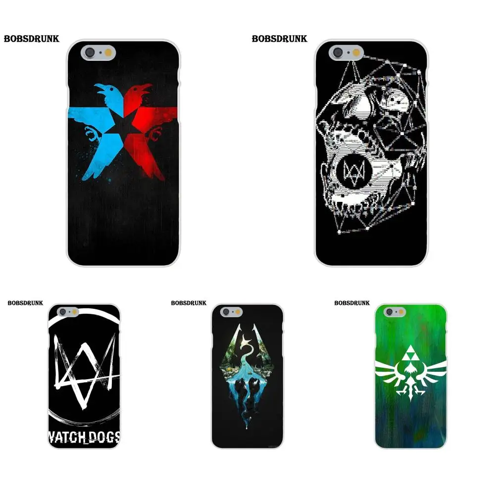 

EJGROUP Soft Silicone TPU Transparent Cool Best For Apple iPhone X 8 7 6S 6 SE 5C 5S 5 4S 4 Plus Watch Dogs
