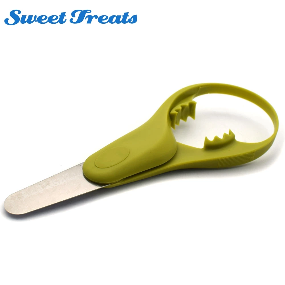 

Sweettreats Stainless Steel Avocado Corer Knife 3 in 1 Fruits Cutter Core Taking Digging Gadgets Kitchen Fruits Vegetables Tools