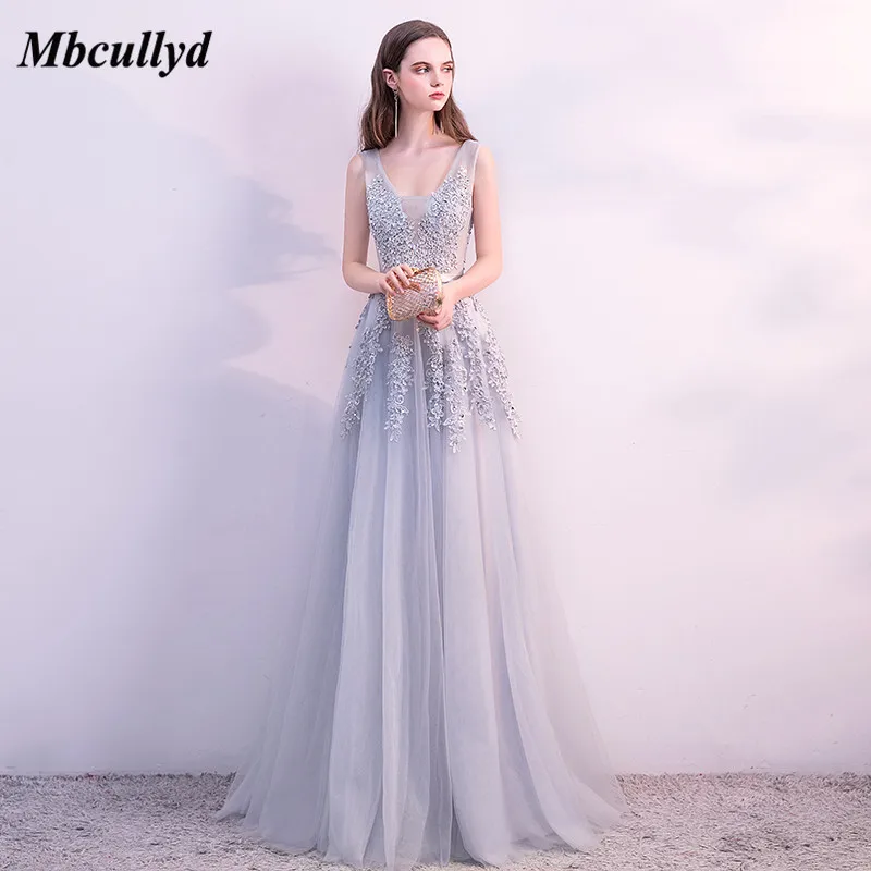 Mbcullyd Элегантный Аппликация Кружева платья невесты 2018 сексуальное платье v-образным вырезом для Свадебная вечеринка плюс Размеры платье