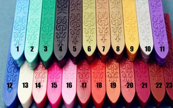 

23 colors sealing wax sticks with wick for envelope seal