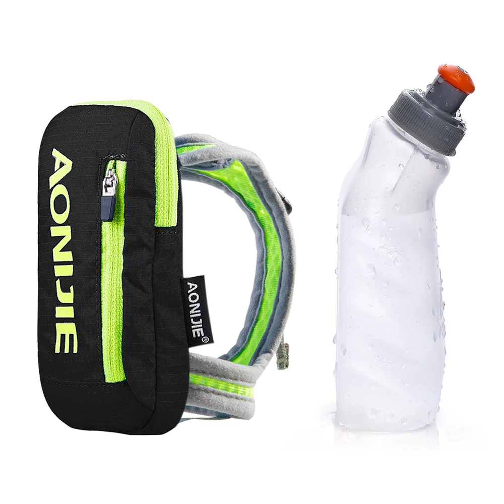 AONIJIE Handheld Bag Hydration Pack Mobile Phone Pocket Case Running Hand Bag with 250ml Water Bottle Cycling Marathon Hiking