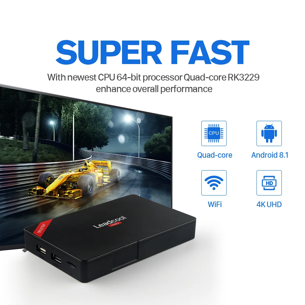 Code IUDTV Europe IPTV Box Leadcool Pro RK3229 Android 8.1 2G+16G UK Nordic Turkey Portugal Subscription IP TV 1 Year Box       