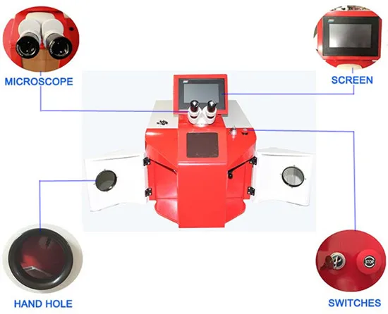 Ccd золотые серебряные ювелирные изделия лазерная паяльная машина 200 Вт портативный лазерный сварочный аппарат цена