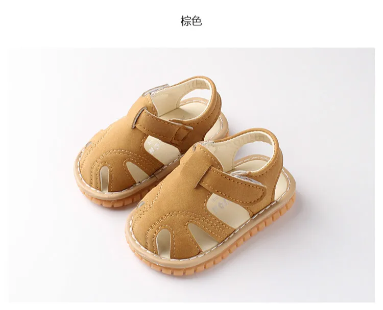 Bonitos do Bebê Sapatos de Som do Bebê Sapatos da Criança para Recém-nascidos Verão Meninas Primeiros Caminhantes Crianças Cool Shoes Fundo Macio pu Borracha Escavar 14 Som Do Bebê Primeiros Caminhantes Crianças Cool