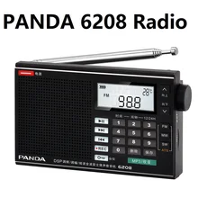 PANDA 6208 радио литиевая батарея три диапазона TF карта U диск a ключ записи автоматический поиск таймер переключатель DSP умное радио