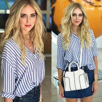 

2017 New Fashion Women Casual Plus Size Vintage Long sleeve Blouse lady Elegant Blusas Work Shirt classic Striped Design Tops