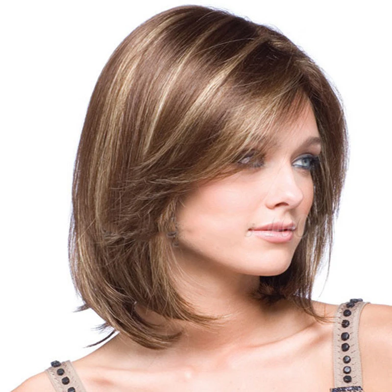 Pelucas de pelo de Bobo cortas sintéticas resistentes al calor para mujeres rubias Pelucas de pelo de Bobo cortas sintéticas resistentes al calor para mujeres rubias