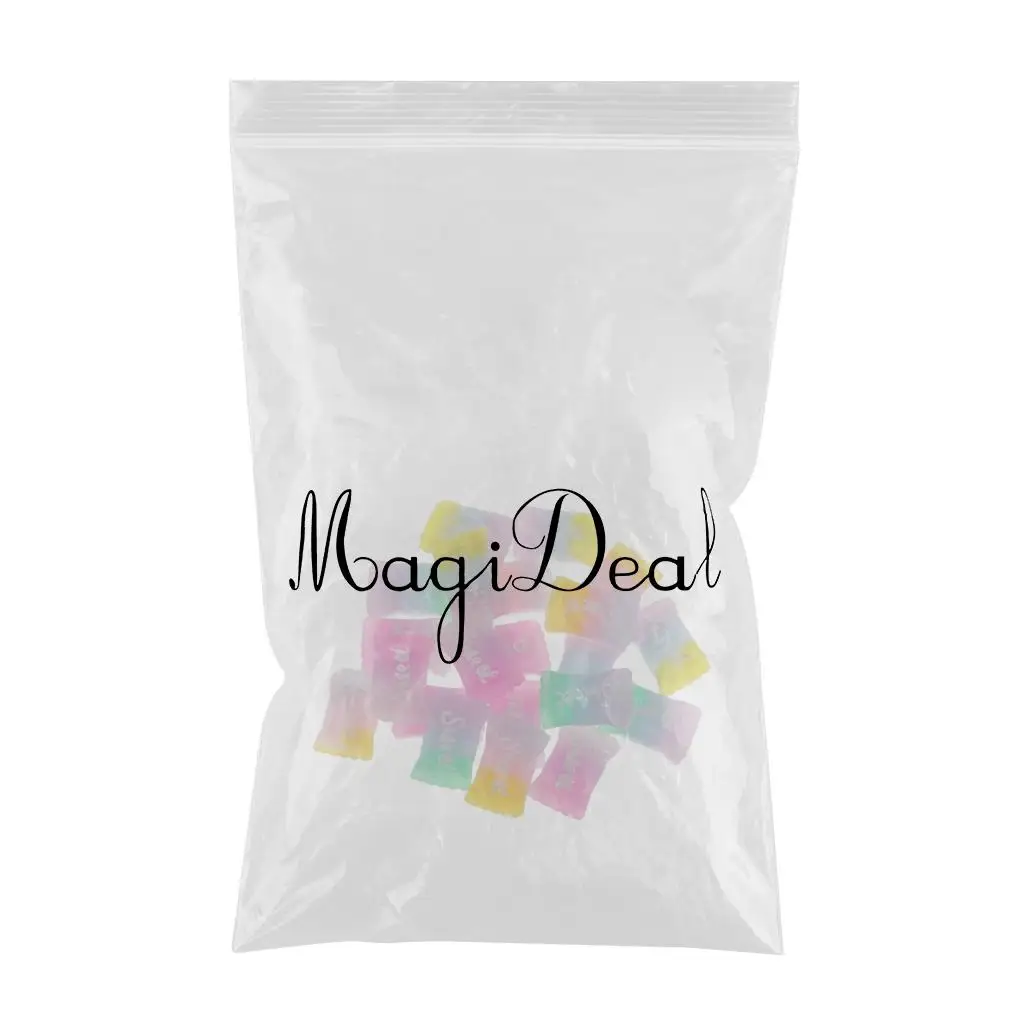 20 Pieces Kawaii Cute Candy Resin Flatback Cabochons Buttons Scrapbooking Slime Charm DIY Embellishment Crafts (2.2 x 1.5cm)