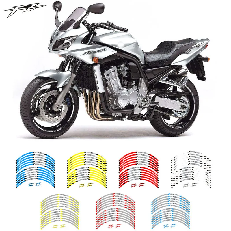 

New high quality 12 Pcs Fit Motorcycle Wheel Sticker stripe Reflective Rim For Yamaha FZ1 FZ6 FZ-07 FZ8 FZ-09 FZ-10 FZS1000
