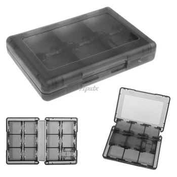 

28-In-1 Black Game Card Case Holder Cartridge Storage Box For Nintendo DS 3DS Z17 Drop ship