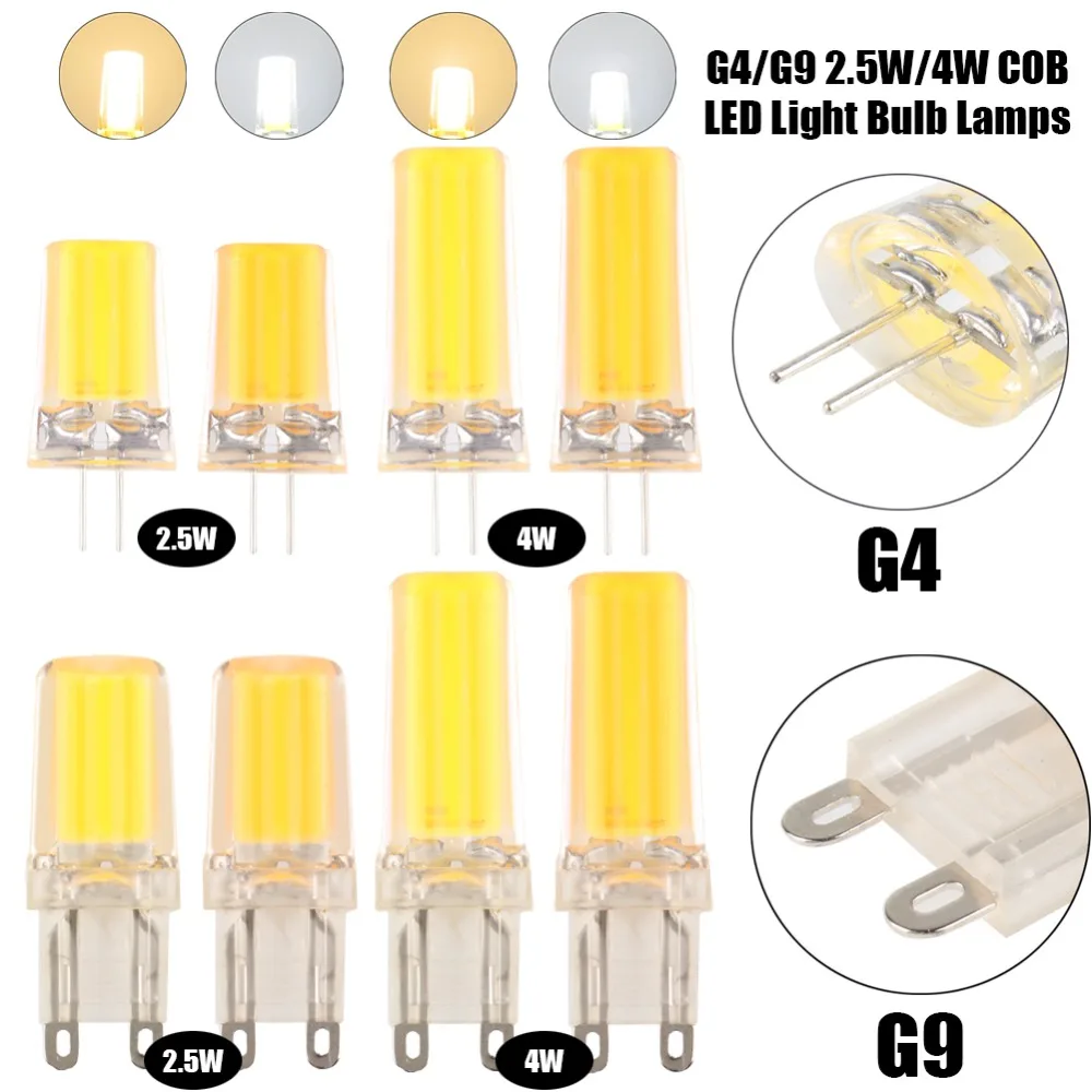 G4 2.5W/4W G9 COB LED Home RV Boat Light Bulb Lamps Warm White Pure Color Bulbs #258379 | Лампы и освещение