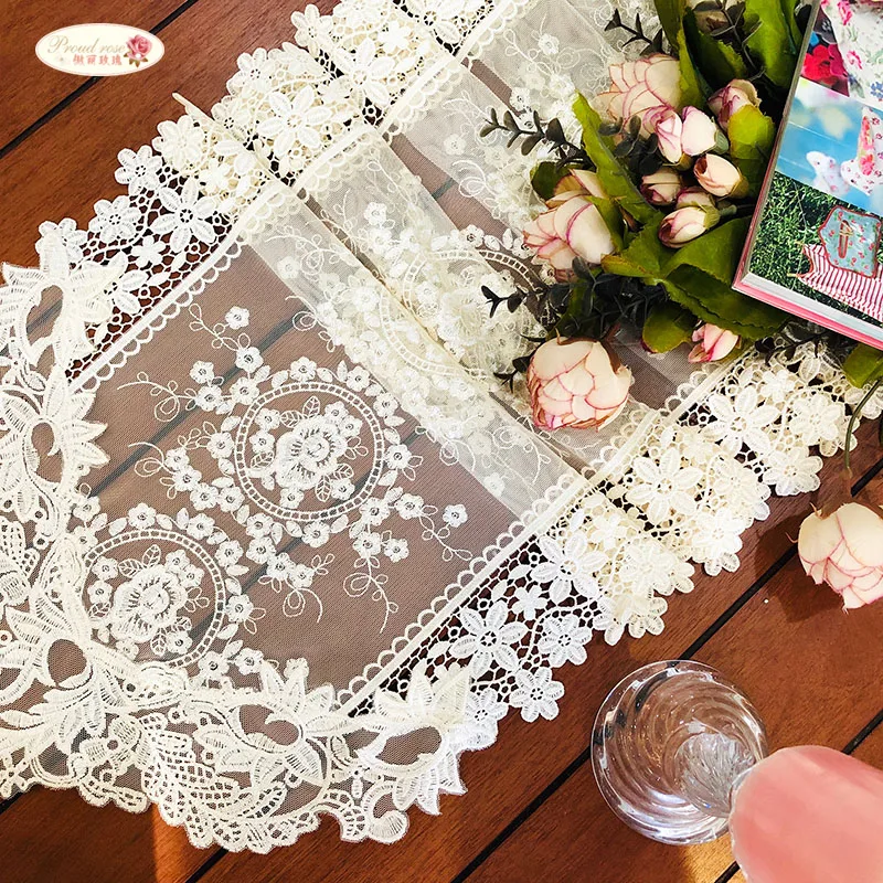 Najtaniej Dumna róża europejski stół flaga koronkowy bieżnik jasny złoty TV nakrycie na szafkę ręcznik ślubny dekoracyjny ręcznik