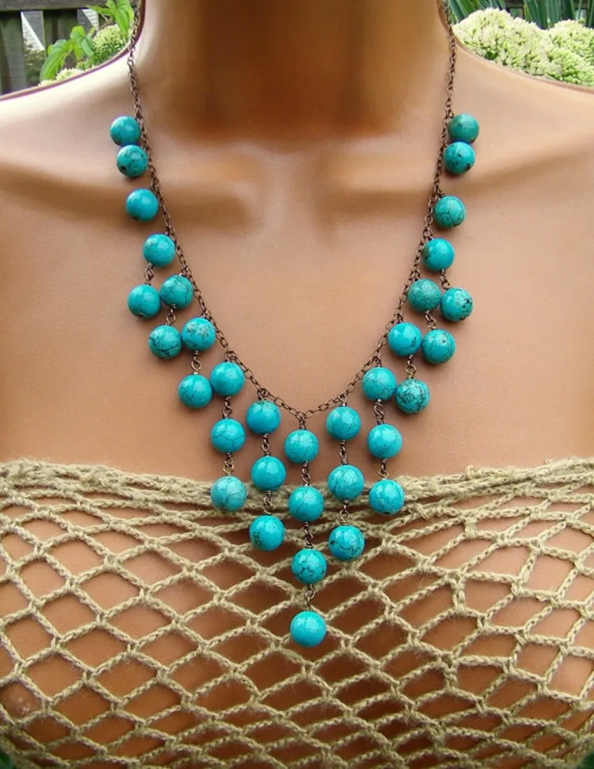 turquoise stone necklace