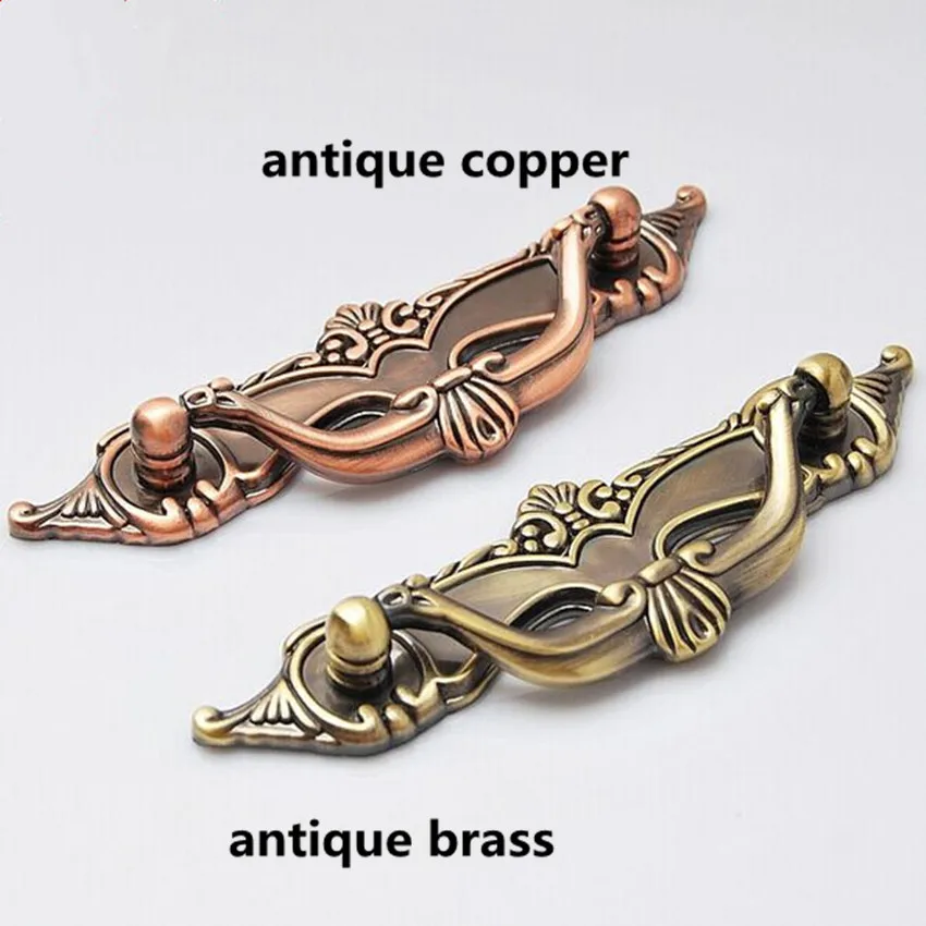 96mm vintage style furniture handles bronze drawer pull handle knob