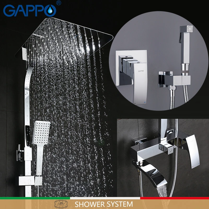 GAPPO wall mount faucet Rainfall shower mixer tap muslim toilet sprayer bath shower set shower system Sanitary Ware Suite GAPPO wall mount faucet Rainfall shower mixer tap muslim toilet sprayer bath shower set shower system Sanitary Ware Suite
