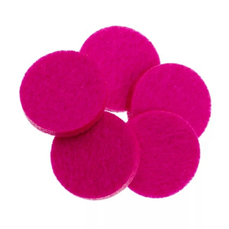 22 мм Красочные трендовые ароматерапия войлочные прокладки подходят для 30 мм эфирного масла диффузор подвешиваемый кулон DIY аксессуары 50 шт - Цвет: hot pink