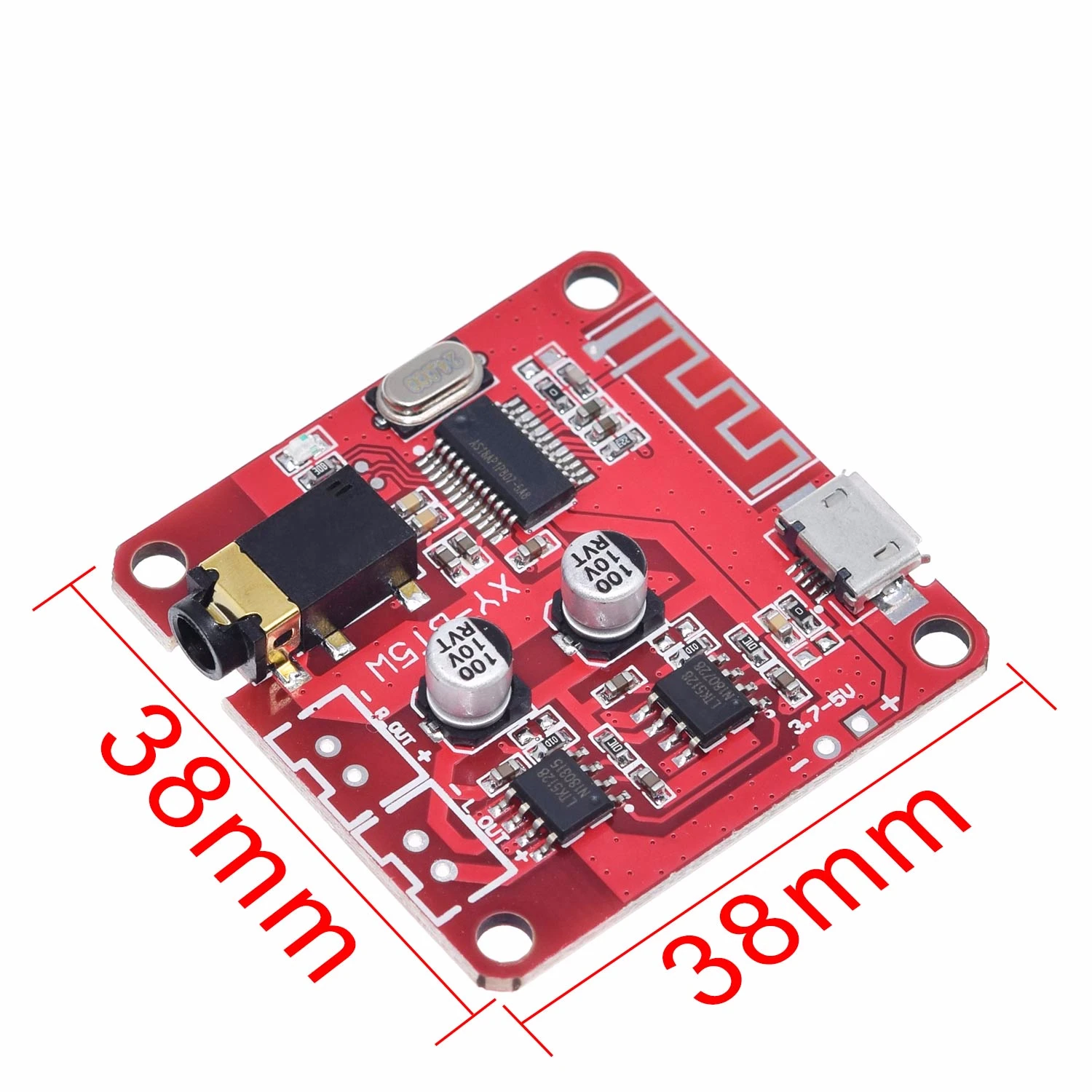 XY BT5W DC 3 7 ~ 5V Bluetooth 5 0 аудиоприемник 5w + Плата стереоусилителя мощности|Интегральные