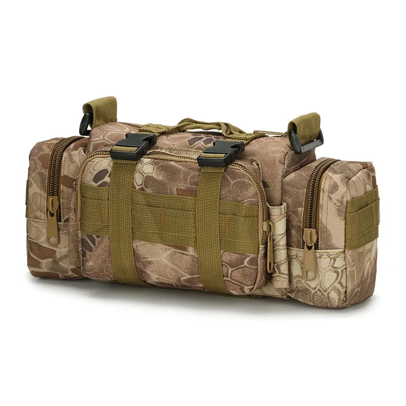 Военная тактическая поясная сумка на плечо, походная Сумка для кемпинга, сумка для рук, военная водонепроницаемая сумка - Цвет: grey snake