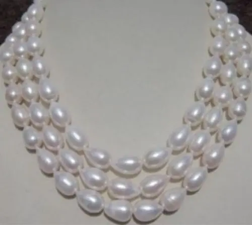 

FREE SHIPPING *****8-9MM WHITE AAA+ SOUTH SEA BAROQUE PEARL NECKLACE 50"AAA