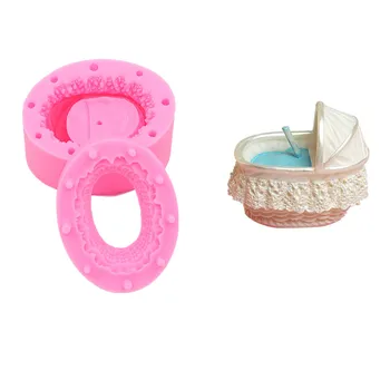 Baby Cradle Kelp Cake Silicone Mold Handmade Chocolate Candle Craft
Mold Cake Dessert Decorative Mold DIY Bakery Gadgets new