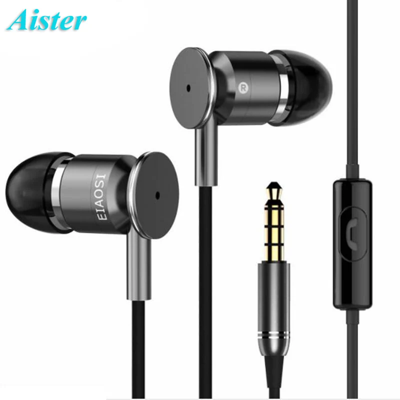 Aister Inear Earphone 3.5mm Studio Bass Earbud Volume Control With Mic