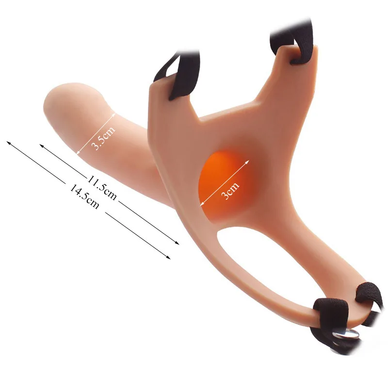 Soft Full Silicone Hollow Penis Extender Strap On Dildo for Men dildo sex toys