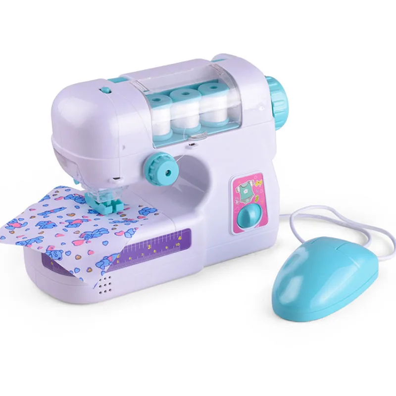 Для детского рукоделия с светодиодный ролевые игры электрическая игрушечная швейная машина студийный фон с имитацией образовательный Домашний детский подарок для девочек игровой набор