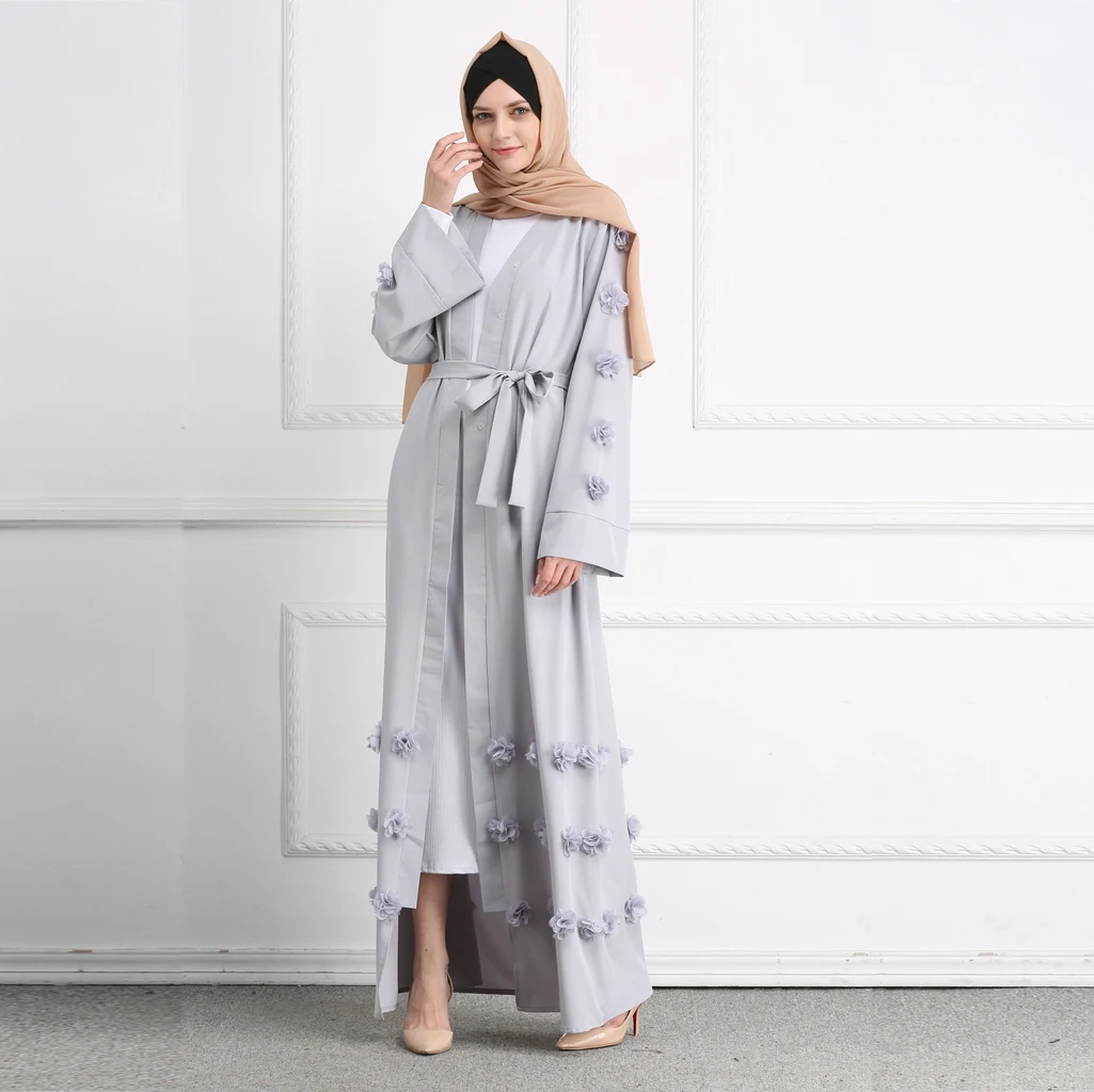 Модные женские вечерние платья abaya Дубайский мусульманский Открытый спереди