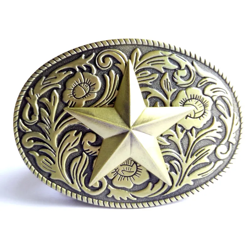T Disom Zinc alloy belt buckles metal star belt buckle with high