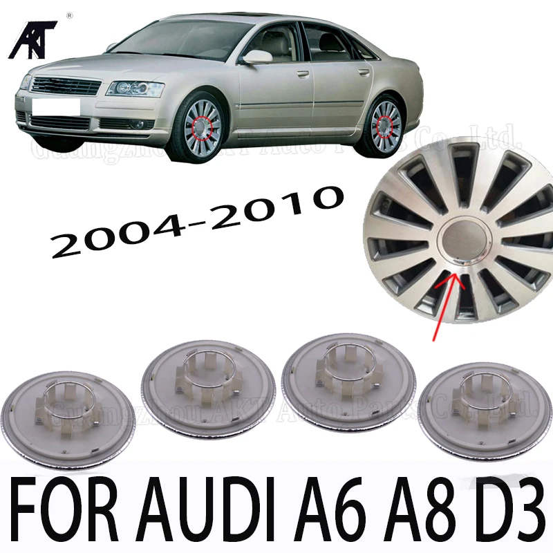 

Wheel Center Hub Caps Gray Metallic 4E0601165A For A6 A8 D3 2004-2010 Wheel Center Cap 4PCS/set