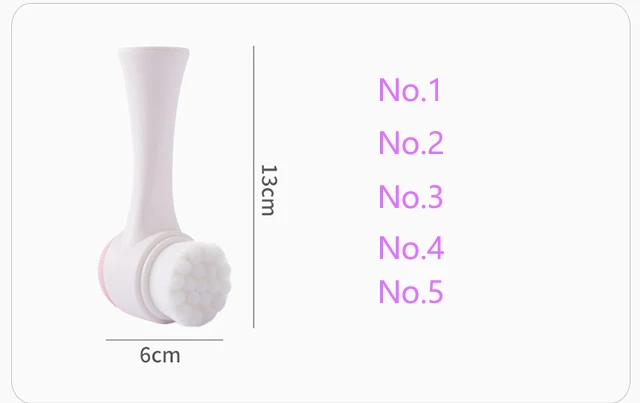 Двухсторонняя силиконовая щётка для очищения лица портативный размер 3D для чистки лица Вибрационный массаж средство для мытья лица средство для ухода за кожей