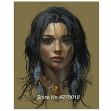 DIY Алмазная картина индийская женщина! На заказ Сделайте свой собственный Алмазная картина eigen foto полные бриллианты горный хрусталь Вышивка YG938