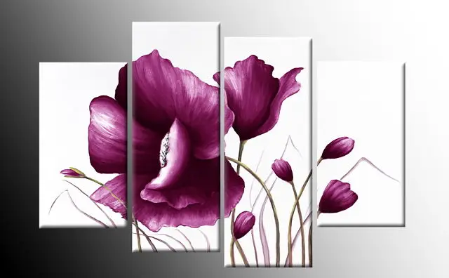 

Handpainted New Modern Decorative Oil Painting On Canvas Wall Art Flower Picture for Living Room Unique Gift Free Shipping Hd167