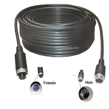 

5 / 10 /15 / 20 meter Aviation head connecting line wire Audio video extension cable Vehicle mounted monitoring 4-core cord